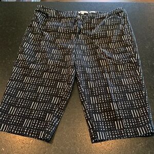Liz Claiborne Jackie summer capri pants size 22W geometric brush stroke design